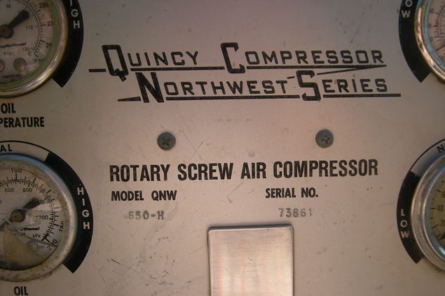 Quincy Compressor 740B       650H Air Compressor